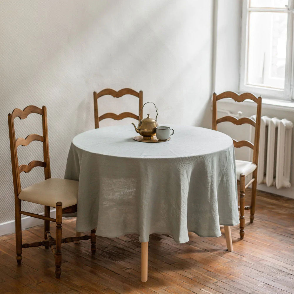 Bild im Vollbild ansehen Runde Tischdecke aus Leinen