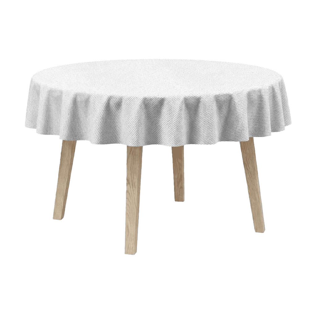 View image full screen Runde Tischdecke aus Baumwollmischgewebe