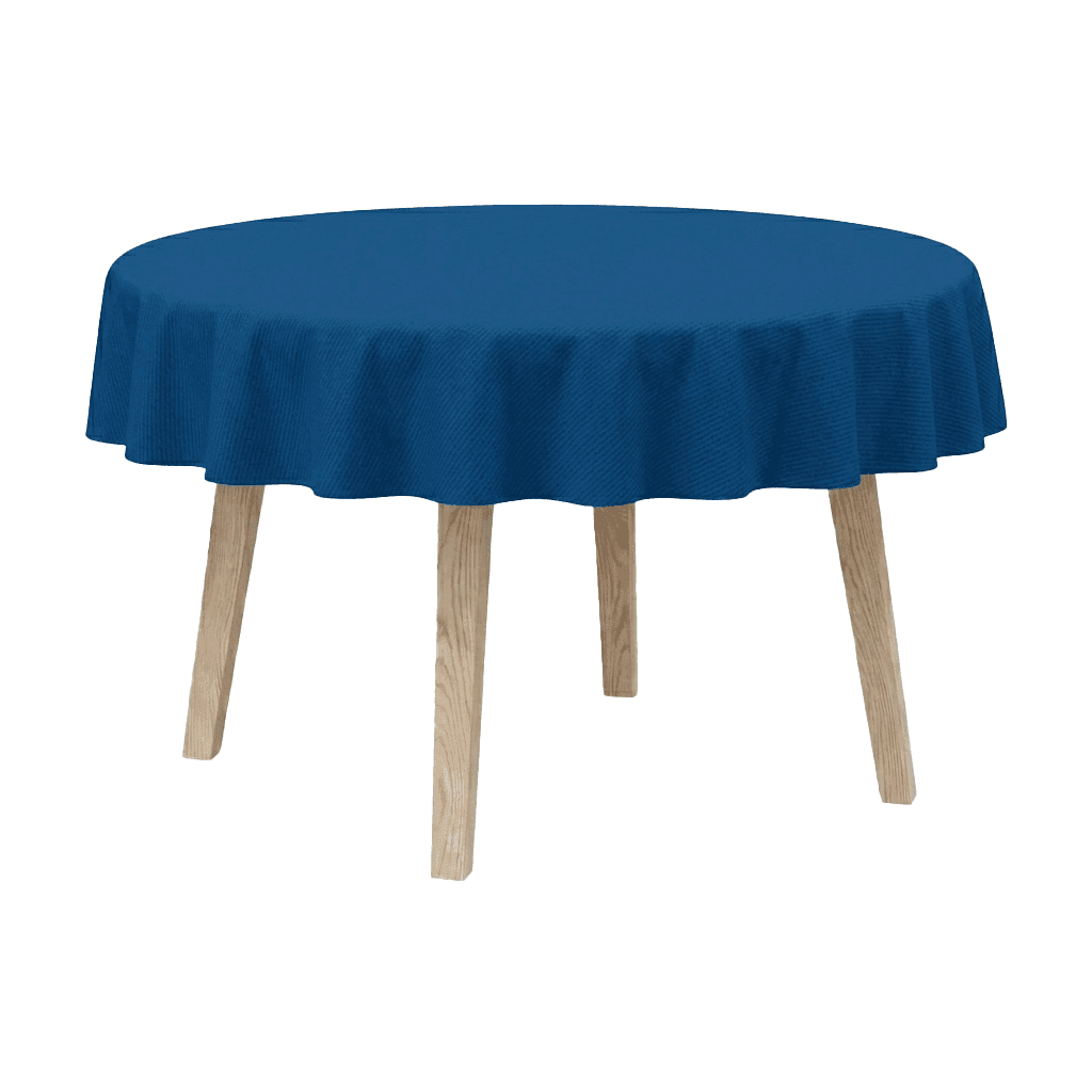 View image full screen Runde Tischdecke aus Baumwollmischgewebe