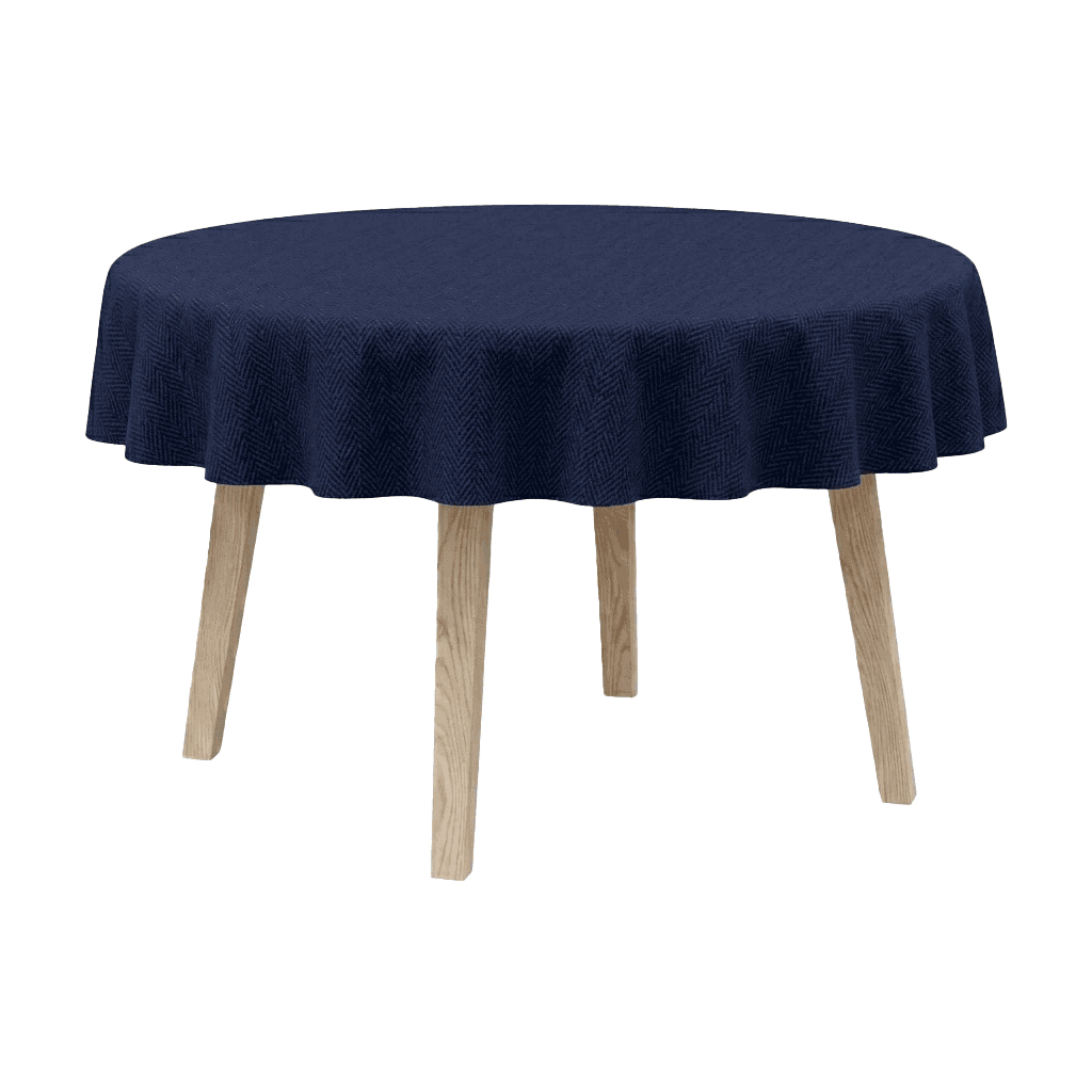 View image full screen Runde Tischdecke aus Baumwollmischgewebe