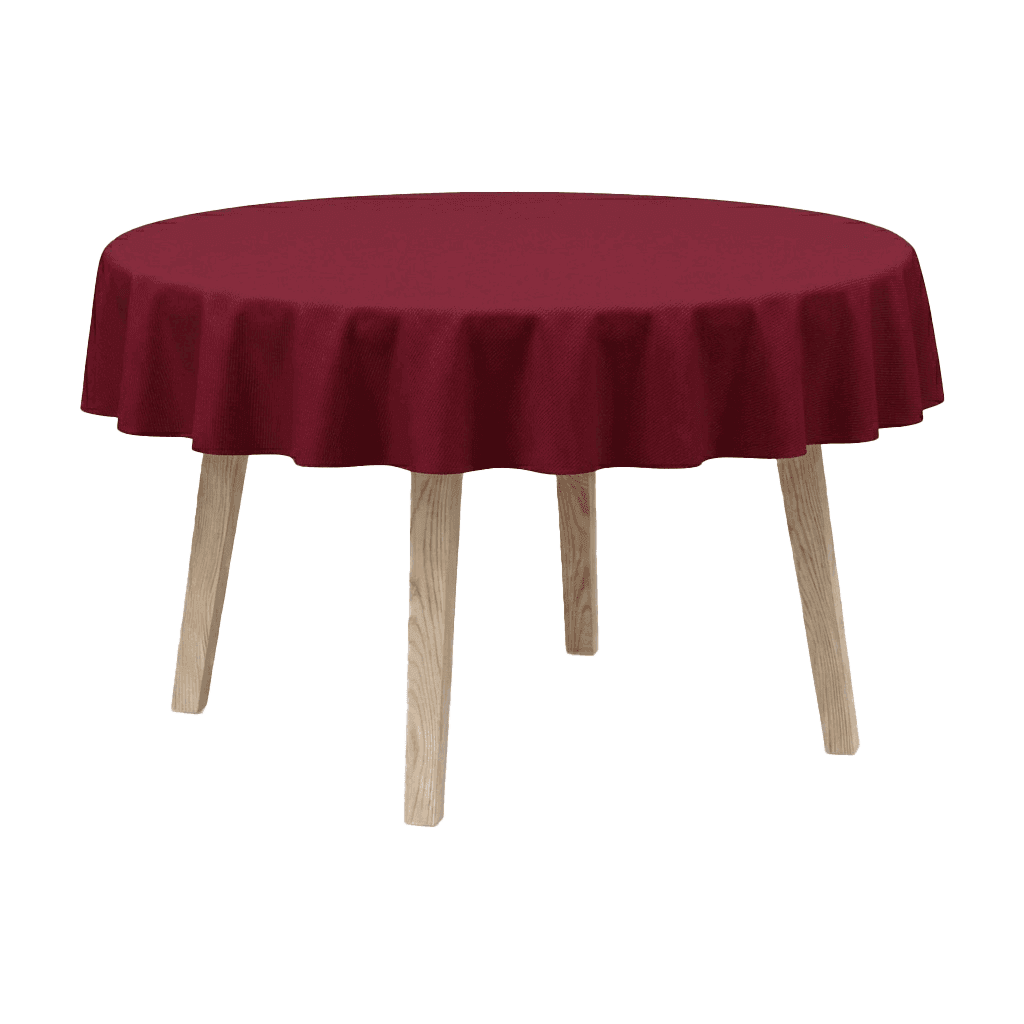 View image full screen Runde Tischdecke aus Baumwollmischgewebe