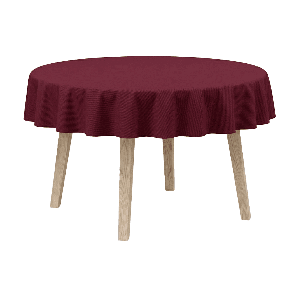 View image full screen Runde Tischdecke aus Baumwollmischgewebe