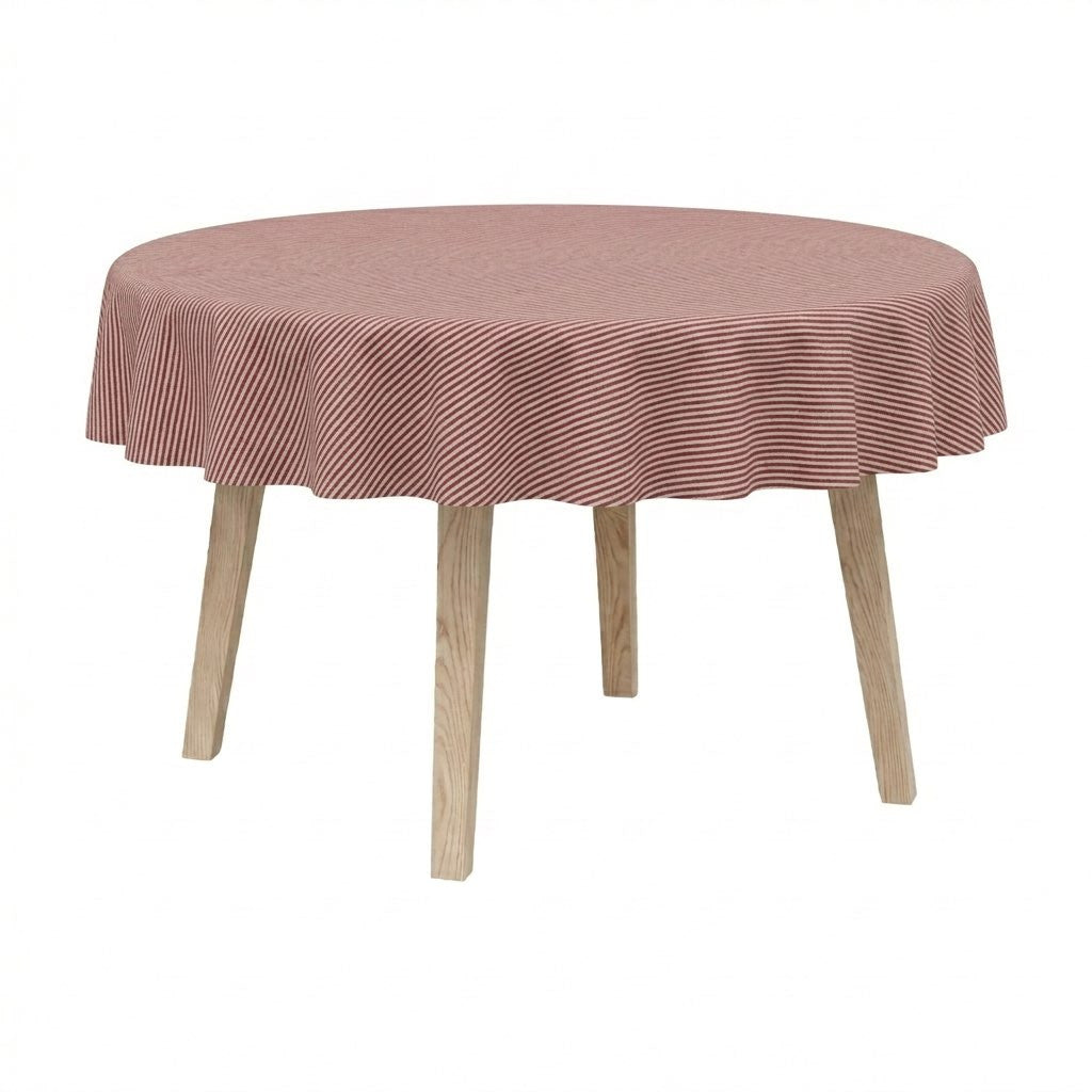 View image full screen Runde Tischdecke aus Leinen