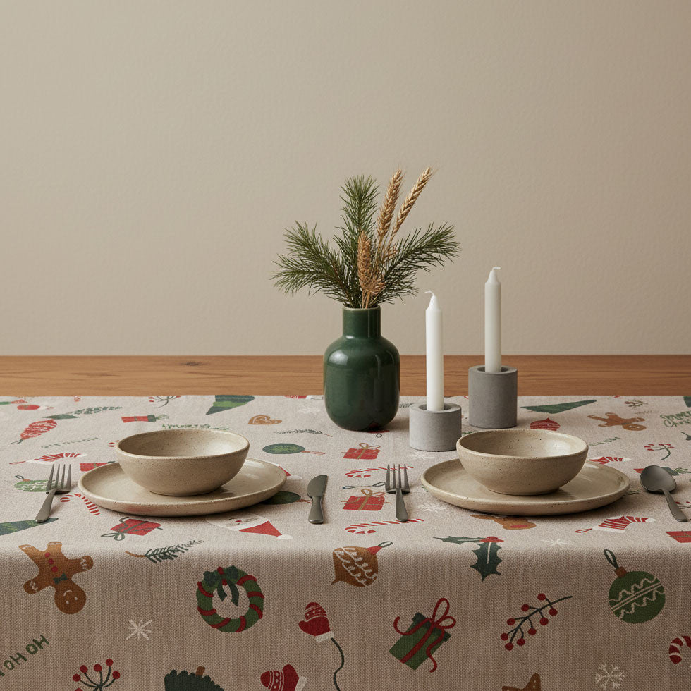 View image full screen Weihnachtstischdecke mit Motiv