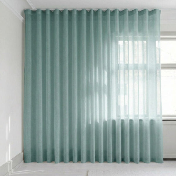 Transparenter Vorhang nach Maß – Suula - Aqua - C1508