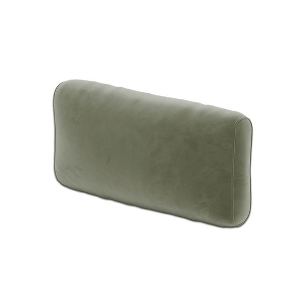 Weiches Rückenkissen nach Maß in Velours - Chrom. - S6012