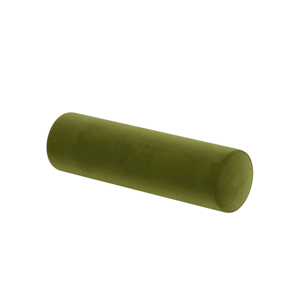 Zylinderkissen nach Maß in Velours - Olive - S6020,