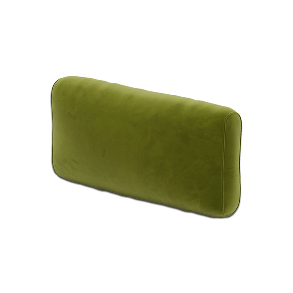 Weiches Rückenkissen nach Maß in Velours - Olive. - S6020