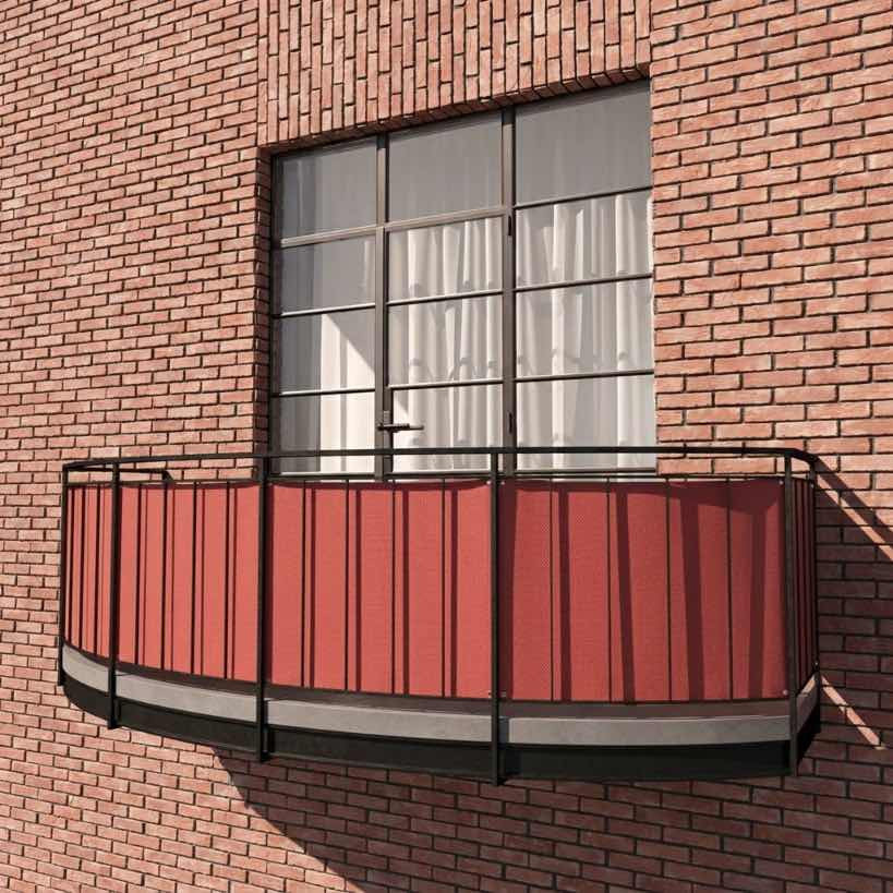 Balkonbespannung aus Sunproof-Olefin