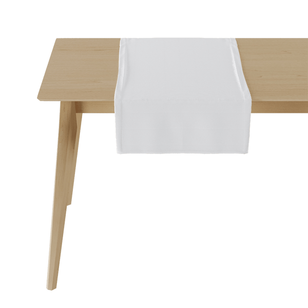 Tischläufer aus Baumwolle in Panamabindung - White - D1010-