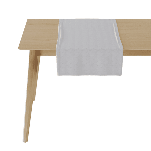 Tischläufer aus ägyptischem Damast - White - D1050-
