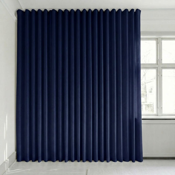 Veloursvorhang nach Maß – Bris - Dark Harbor Blue - C2606