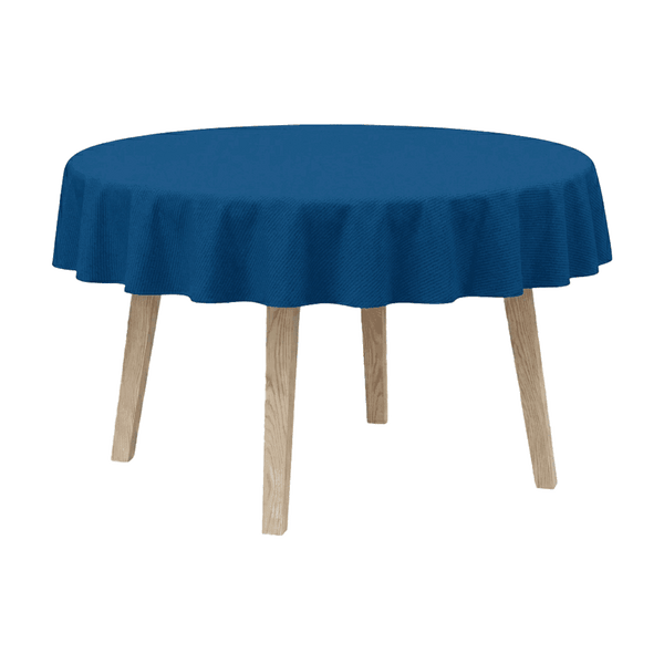 Runde Tischdecke aus Baumwollmischgewebe - Navy - D1031´
