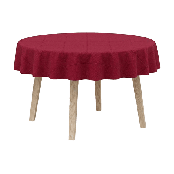 Runde Tischdecke aus Baumwolle - Bordeaux - D1012¨
