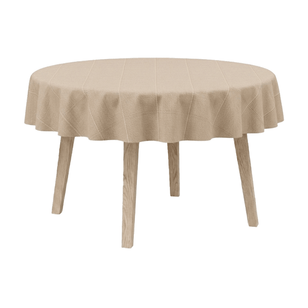 Runde Tischdecke aus Baumwolle - Creme - D1011¨