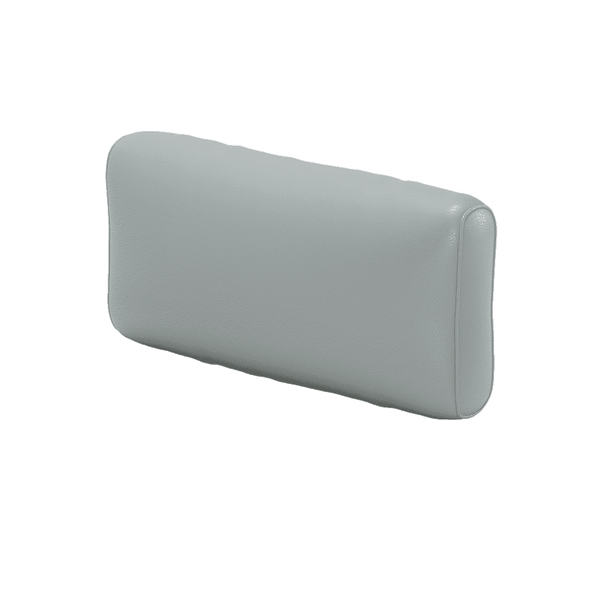 Weiches Rückenkissen nach Maß aus Kunstleder - Aluminium - S3104.