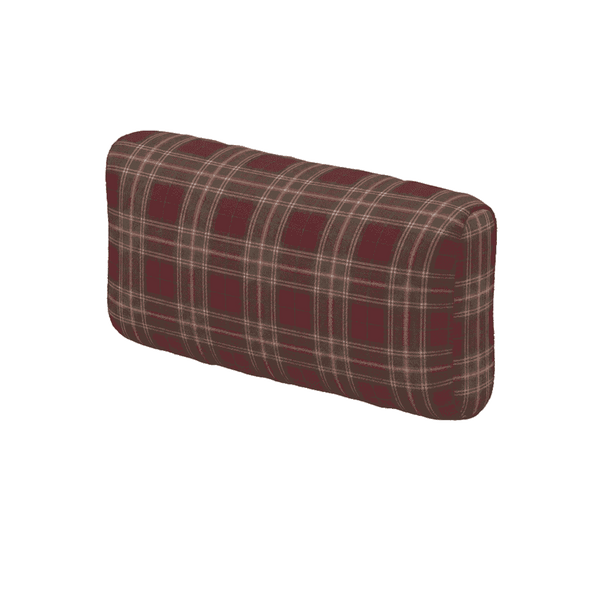 Weiches Rückenkissen nach Maß aus gemusterter Wolle - Cranberry - S7206