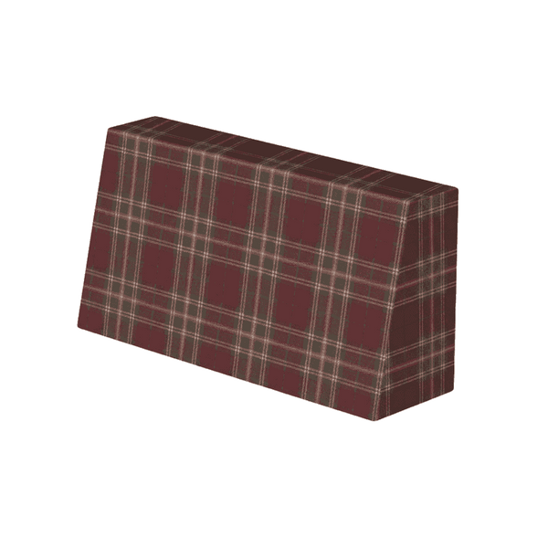 Schräges Rückenkissen nach Maß aus gemusterter Wolle - Cranberry - S7206.