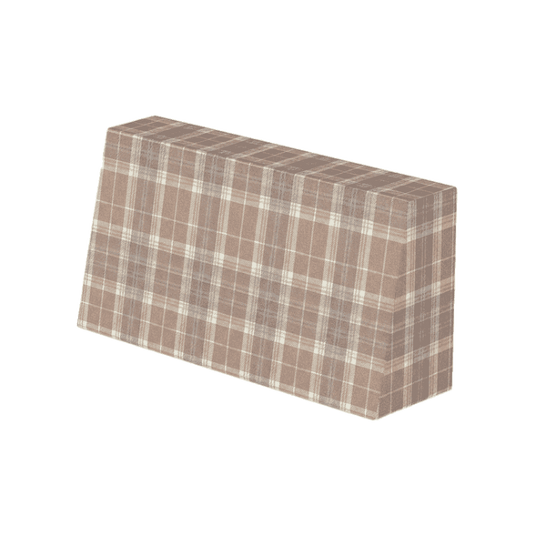 Schräges Rückenkissen nach Maß aus gemusterter Wolle - Oak Bark - S7200.