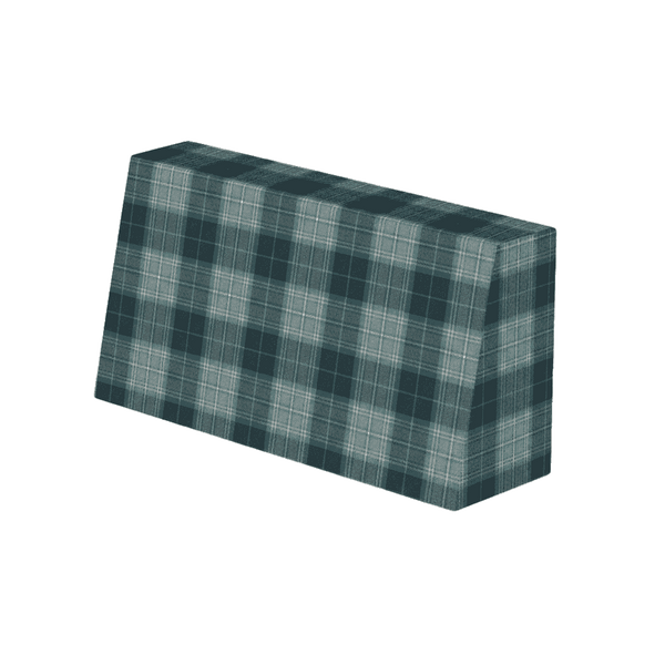 Schräges Rückenkissen nach Maß aus gemusterter Wolle - Midnight Navy - S7209.